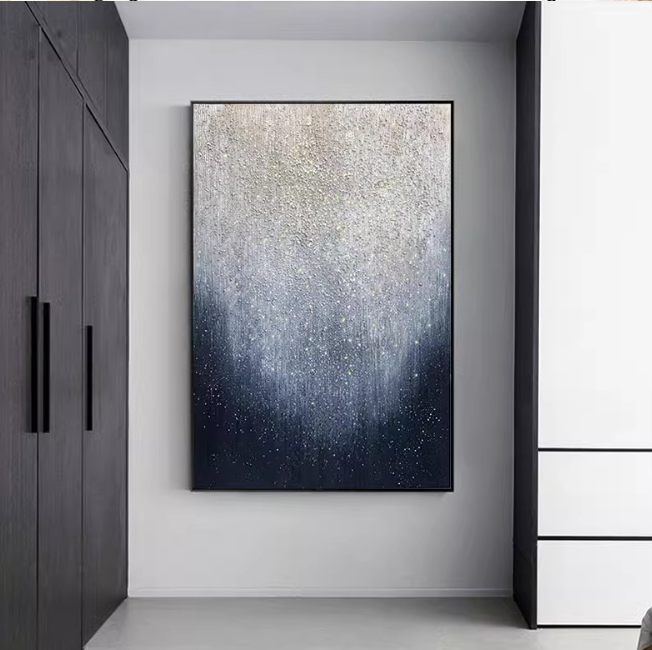 LUXURIOUS HAND - PAINTED STARRY ABSTRACT