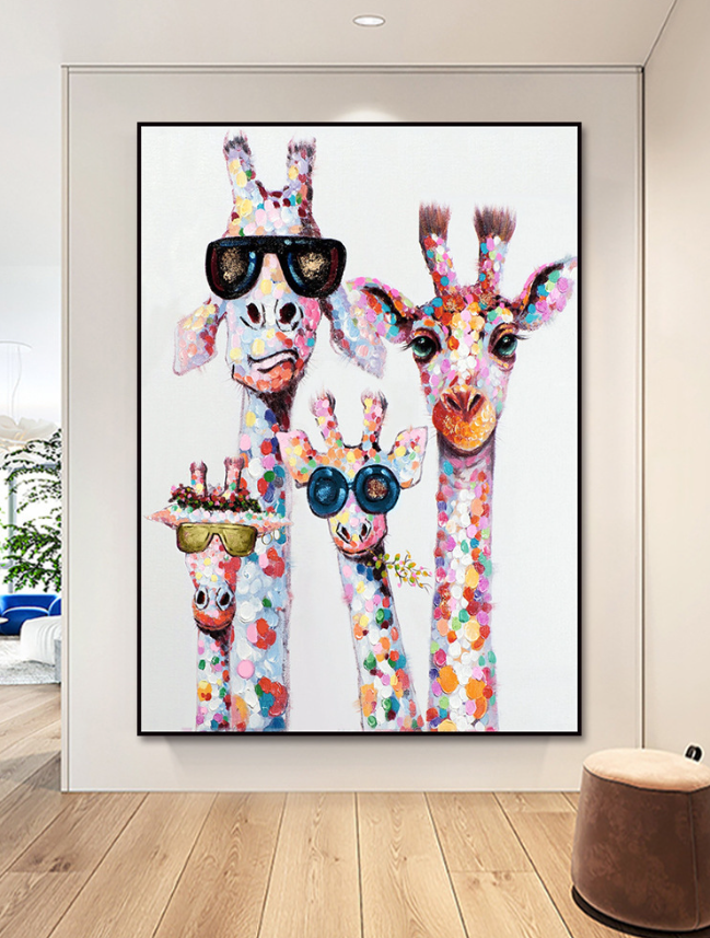 UNIQUE HAND - PAINTED FASHIONABLE GIRAFFES