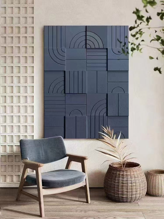 UNIQUE HAND - CARVED GEOMETRIC ART